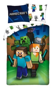 Pościel Minecraft 140x200  Creeper Alex PIG STIFF 