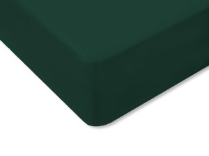 Prześcieradło Jersey 160x200 z gumką butelkowa zieleń