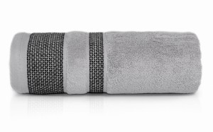  Ręcznik łazienkowy 50x90 do użytku codziennego  Carlo light grey do twarzy, do włosów 