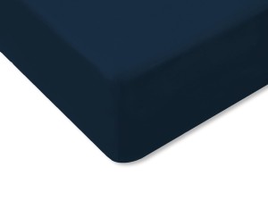 Prześcieradło Jersey 220x200 z gumką ciemny granat 
