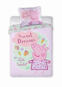 Pościel 100x135 łóżeczkowa Świnka Peppa Dziewczęca Sweet Dreams  outlet
