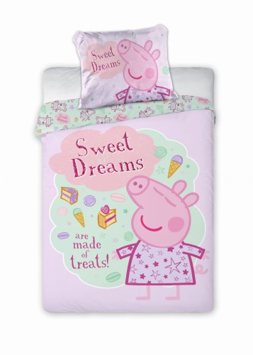 Pościel 100x135+40x60 Świnka Peppa 028 EAN 5907750582600.jpg