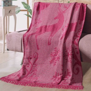 koc bawełniany 150x200 świąteczny wzór