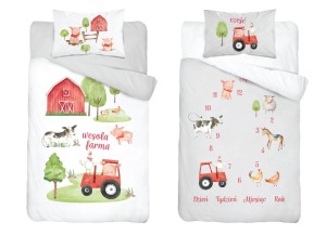 Pościel 100x135 do łóżeczka traktorek