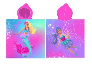  Ręcznik poncho 50x115 na basen Barbie
