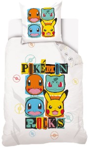 Pościel Młodzieżowa  140x200 Pokemon Pokemony 