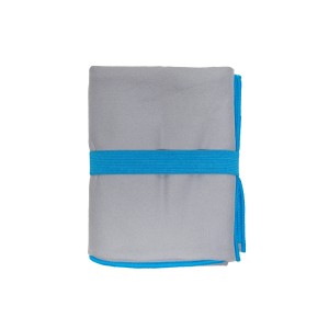 RĘCZNIK FITNESS 80X130 MICROFIBRA SZARY GUMKA/OBSZYCIE 