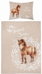 Pościel 100x135 do łóżeczka konik koń