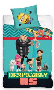 Pościel bawełniana licencyjna  Minionki 160x200 