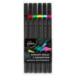 Markery z cienkopisem 2w 1  6 kolorów 