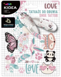 Tatuaże do obuwia świecące w ciemności love Kidea 