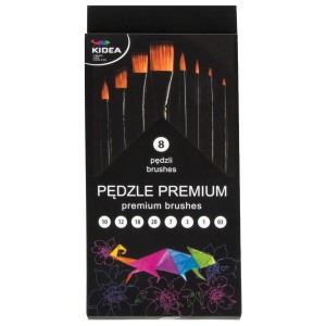 Pędzle Pedzelki szkolne Premium 8 szt 