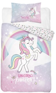 Pościel dziecięca bawełniana 100x135 z jednorożcem wyprawka do żłobka