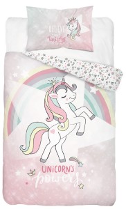 Pościel dziecięca bawełniana 100x135 z jednorożcem wyprawka do żłobka 