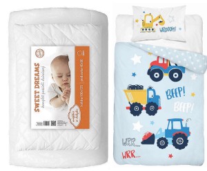 Komplet pościeli 100x135 do łóżeczka z kołdrą i poduszką wyprawka 