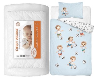 Komplet pościeli 100x135 do łóżeczka z kołdrą i poduszką wyprawka