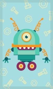  Ręcznik do rączek dla dzieci 30x50 robot do przedszkola