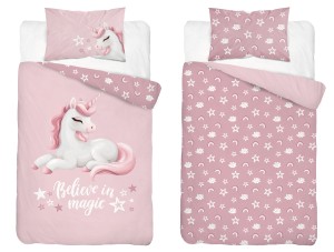 Pościel dziecięca bawełniana 100x135 jednorożec wyprawka dla maluszka 