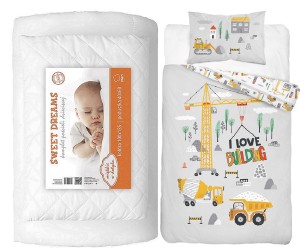 Komplet pościeli 100x135 do łóżeczka 4el  z kołdrą i poduszką wyprawka