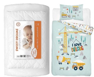 Komplet pościeli 100x135 do łóżeczka 4el  z kołdrą i poduszką wyprawka