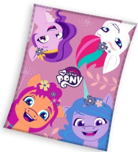 Koc licencyjny polarowy 110x140 kucyki pony