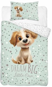 Pościel bawełniana 100x135 do łóżeczka z pieskiem 