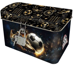 Skarbonka z kłódką zamykana piłka nożna 
