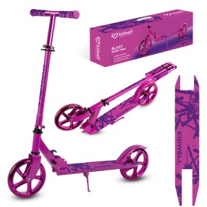 Hulajnoga składana Kidwell BLAST 200 mm regulowana do 100 kg  różowa