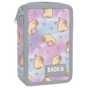 Piórnik z wyposażeniem dwukomorowy BackUp  kapibara 