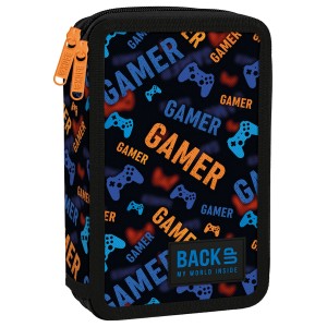 Piórnik z wyposażeniem dwukomorowy BackUp  pady