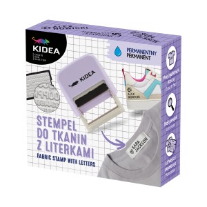 Stempel do tkanin z literkami Kidea  - podpisywanie ubrań do przedszkola 