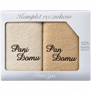  komplet Ręczników frotte 70x140 do użytku codziennego z haftem Pan Pani domu 